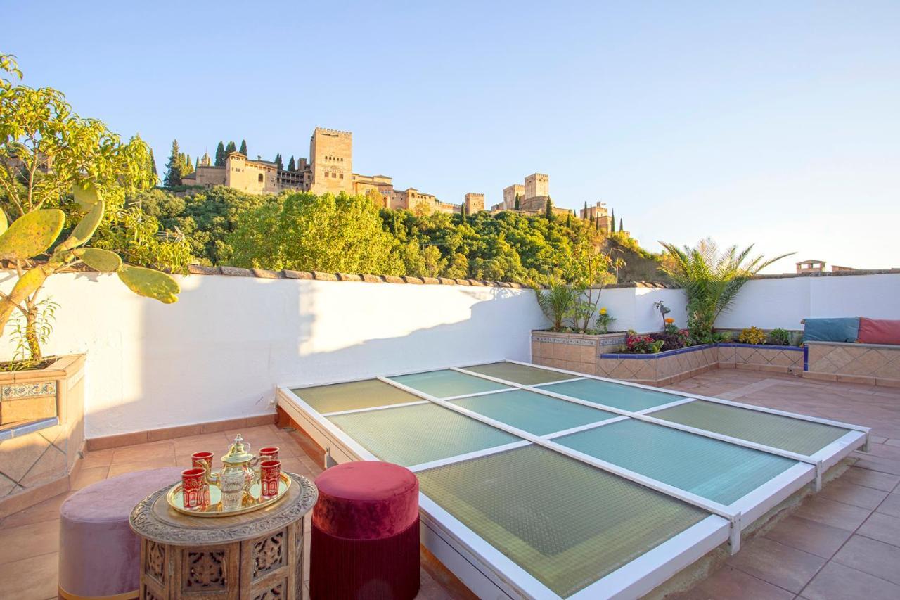 Morayma House Terrace With Views To Alhambra Villa Granada Bagian luar foto